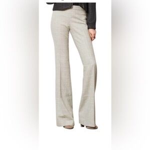 Anthropologie Elevenses The Brighton Plaid Wool Flare Trouser Pants Sz 14